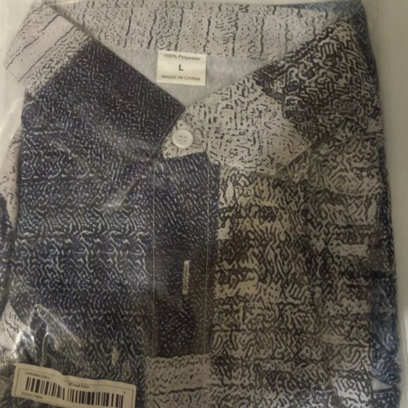 Men's Stylish Short-Sleeve Shirt Contrasting Color Patterned Print Street Style - Picture 9 of 11